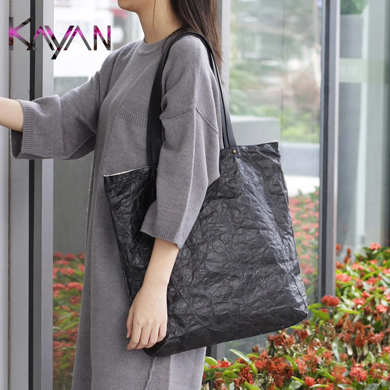 Korean Vintage Kraft Paper Canvas Women Shoulder Bag Causal Large Ladies Handbag For Female Girls