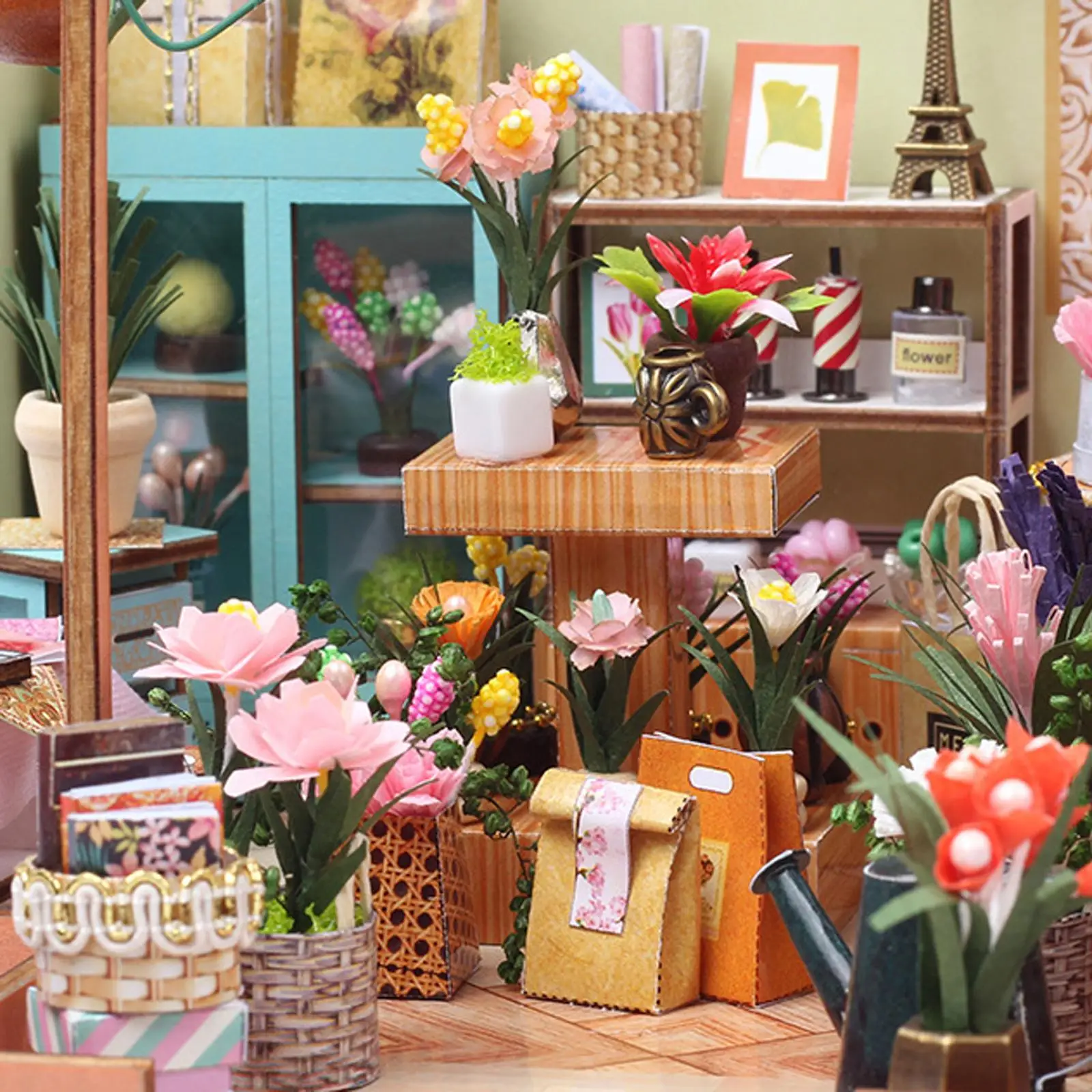 

Doll House Romantic Gift with Furniture Flower Sunroom for Boys Girls Women