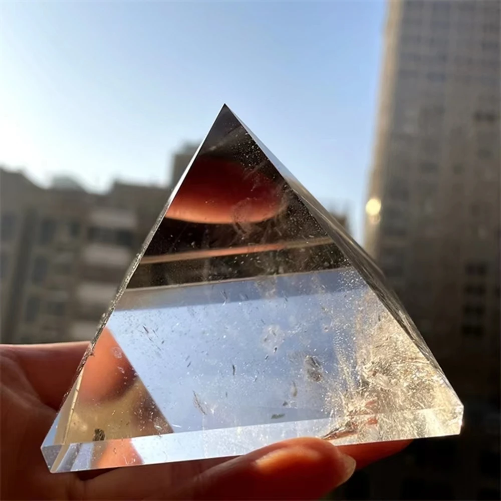 

Натуральный прозрачный кварцевый кристалл, энергетическая башня рейки, минеральная пирамида, драгоценный камень, Декор