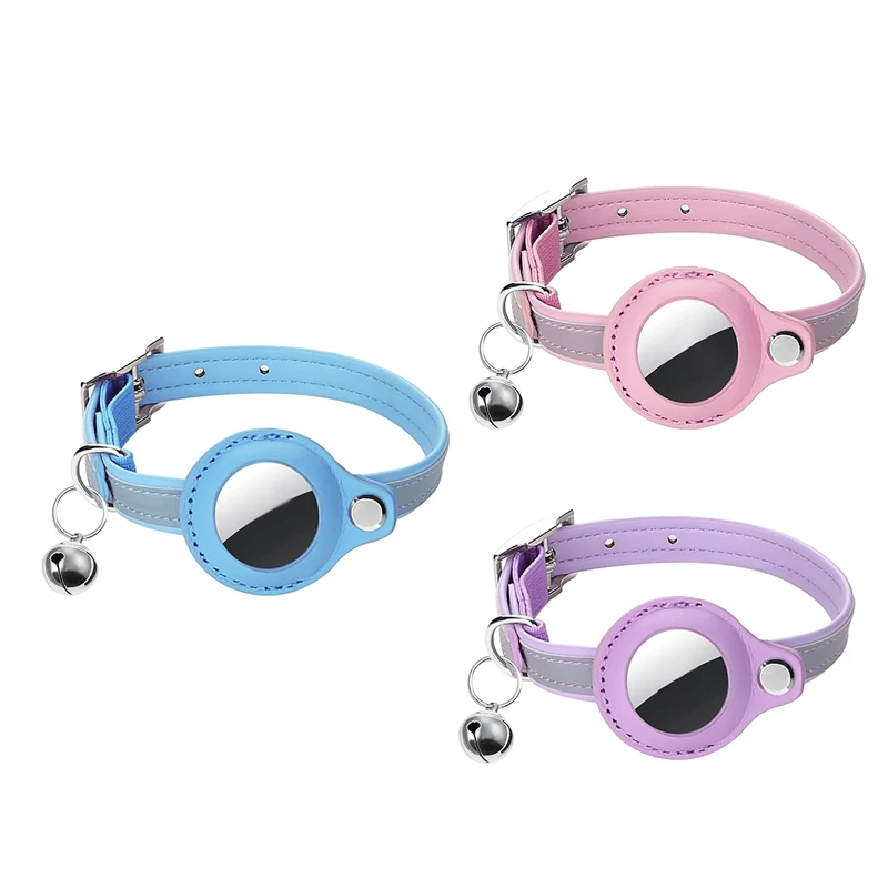 

1 шт. воротник для кошек с колокольчиками, отражающий воротник для кошек с GPS, воротник с трекером для кошек, регулируемый синий воротник для ...