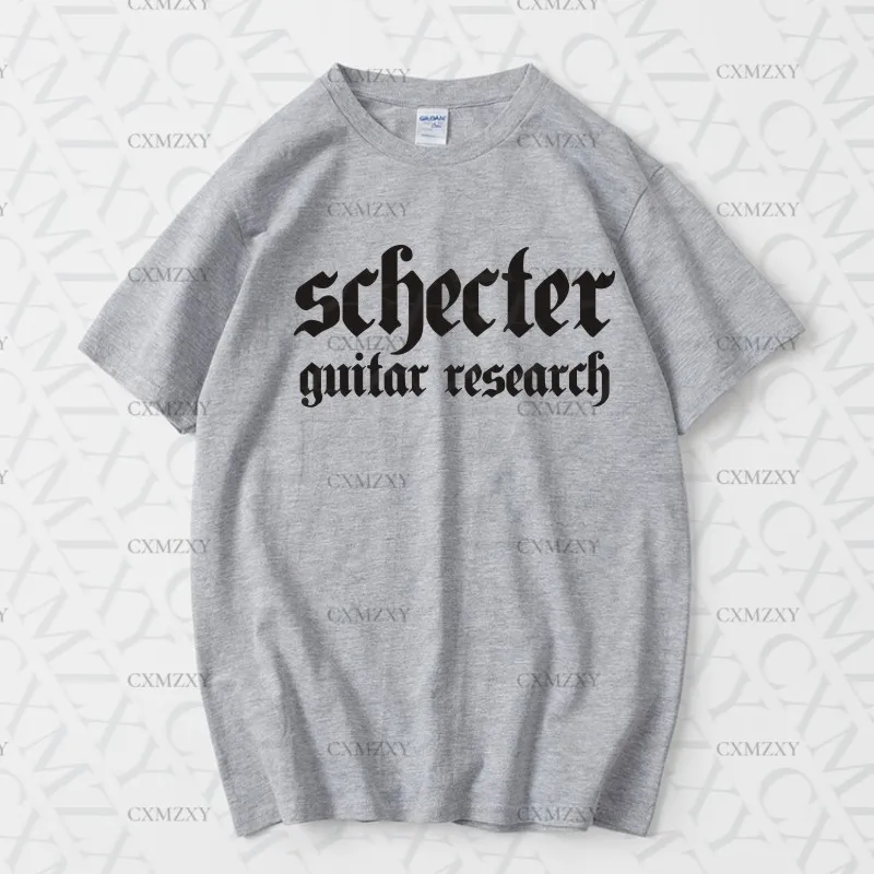 Фото Хлопковая футболка Schecter для электрогитары Scott с коротким рукавом, рок-группа, тренировочный костюм гитариста для мужчин и женщин, высокое качество №3