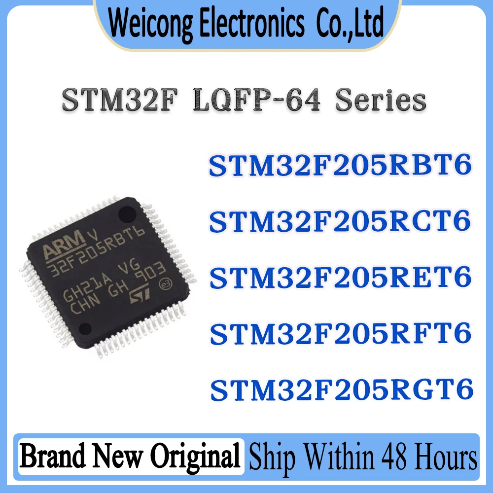 

STM32F205RBT6 STM32F205RCT6 STM32F205RET6 STM32F205RFT6 STM32F205RGT6 STM32F205R STM32F205 STM32F STM ST IC MCU Chip LQFP-64