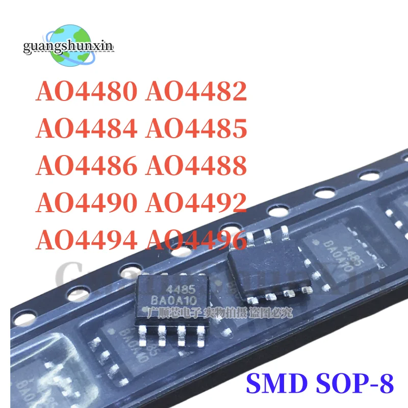 Набор схем AO4480 AO4482 AO4484 AO4485 AO4486 AO4488 AO4490 AO4492 AO4494 AO4496 SMD sop-8, 10 шт., новинка 100%