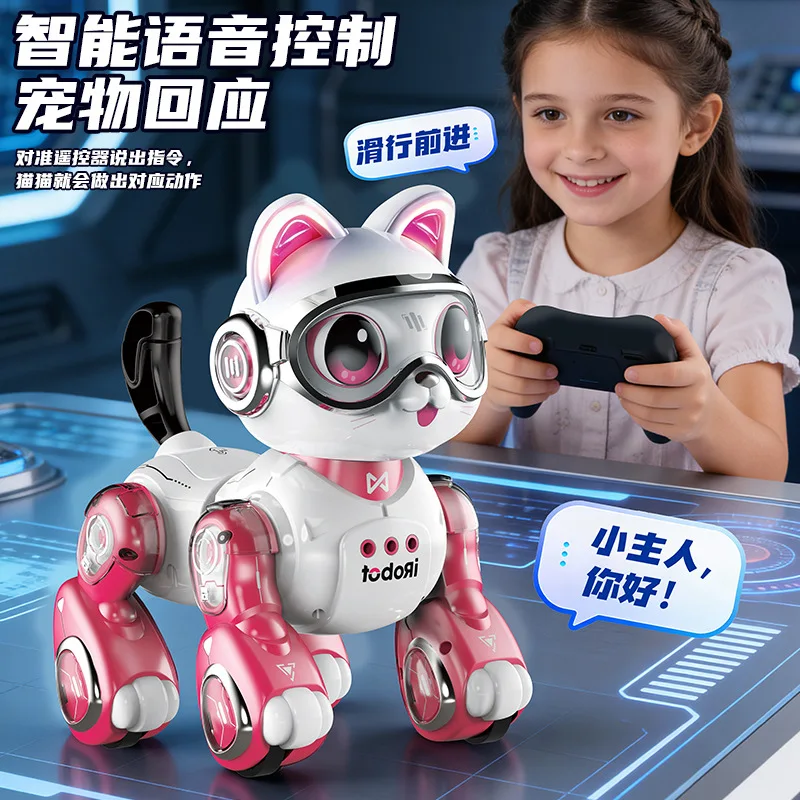 Фото Интеллектуальные детские игрушки Yanxuan Voice AI: электрический робот на радиоуправлении для мальчиков и девочек, ходячий робот, подарки, животные-роботы №4