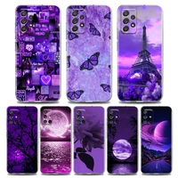 beautiful landscape in purple phone case for samsung a01 a11 a12 a13 a22 a23 a31 a32 a41 a51 a52 a53 a71 a72 a73 4g 5g tpu case