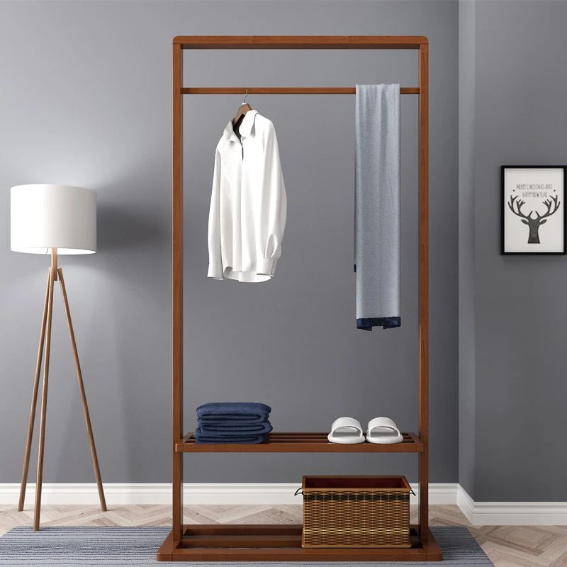 

Modern Wooden Portable Clothes Hangers Minimalist Storage Coat Rack Floor Standing Living Room Perchero Pared House Eccessories