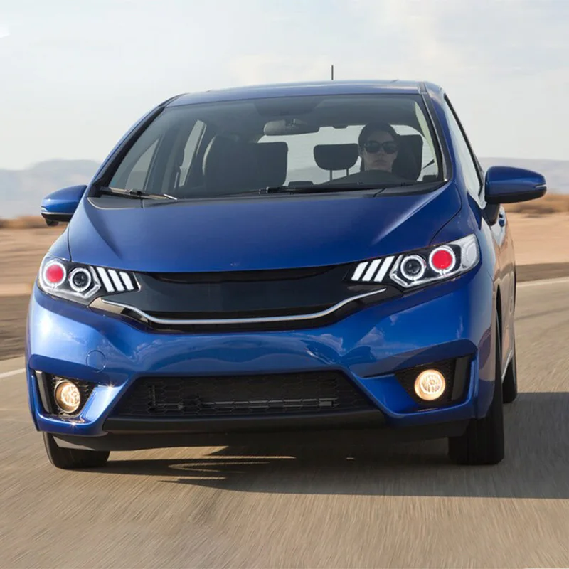 Для Honda FIT/JAZZ 2014-2019 автомобильные аксессуары фара в сборе дневные ходовые огни