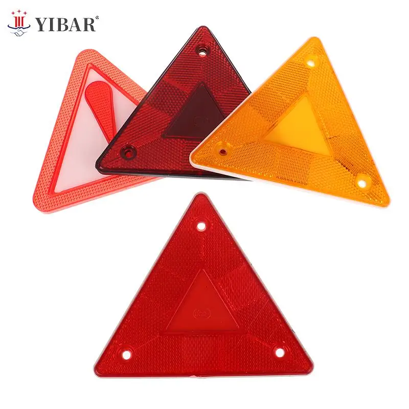 

2pcs Triangle Warning Reflector Truck Plate Rear Light Safety Reflective Sign Board Stop Warning Sign car accessories
