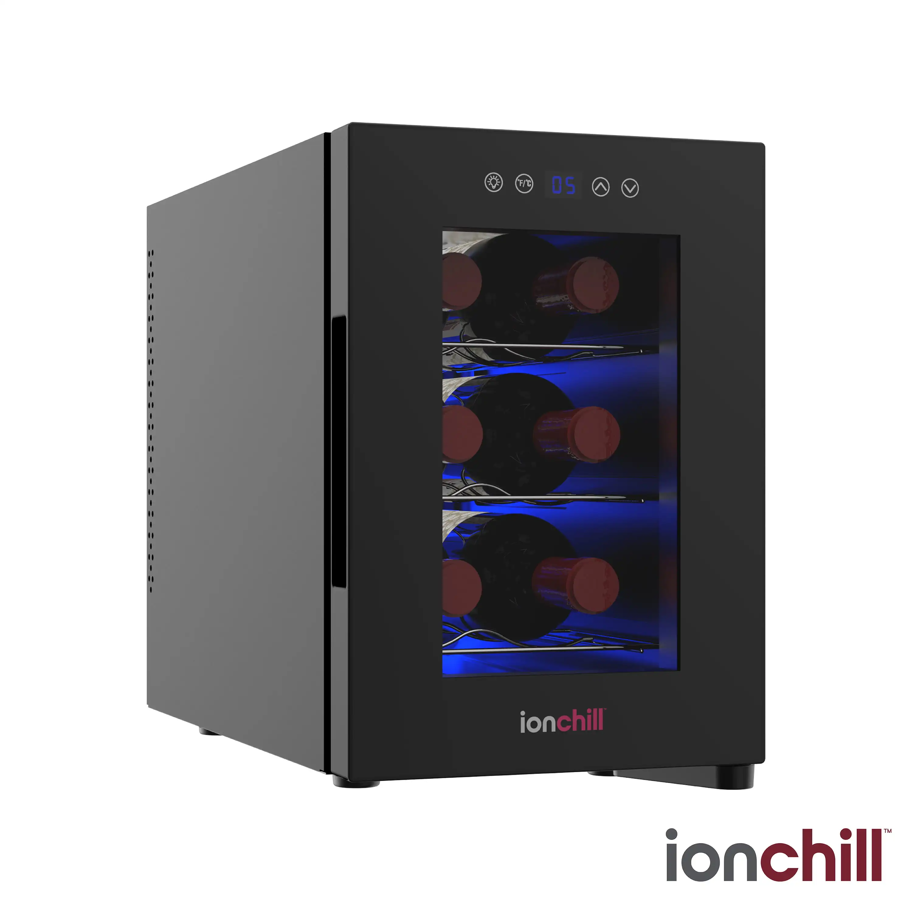 Portable Refrigerator 6-Bottle Wine Cooler, 13-Liter Mini Fridge with Wine Rack and Temperature Control Freezer Cooler Warmer fo