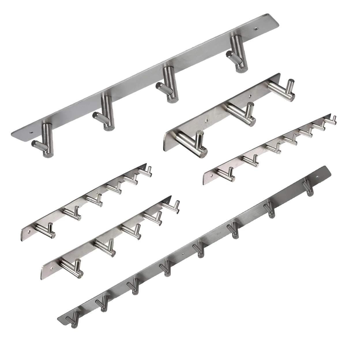 

Настенная вешалка из нержавеющей стали с 4 крючками для пальто, халата, шляпы, одежды