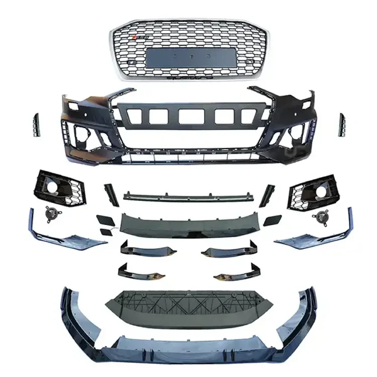 SPM бренд PP материал авто бампер диффузор спойлер решетка для Audi a6 c8 обновление rs6