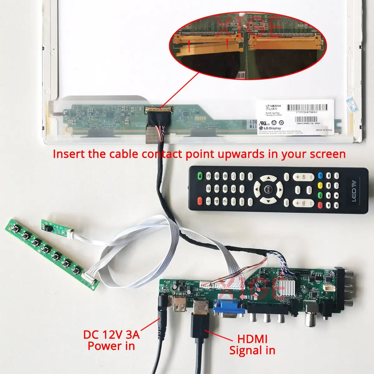 Для N173FGE-L13L21L23L63LA3 плата контроллера драйвера DVB-CT AVUSBDHMIVGA 40-контактный LVDS 17,3 1600x900 комплект матрицы для ноутбука DIY (art.: 3920cf6bb0fb3) - 3920cf6bb0fb3