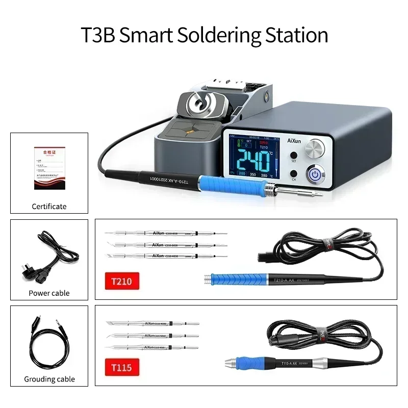 Фото AIXUN T3B T3A T320 Умная паяльная станция для сварки T115/T210/T245 Паяльная станция T3AS T3BS для ремонта печатных плат SMD BGA Сварочные инструменты №5