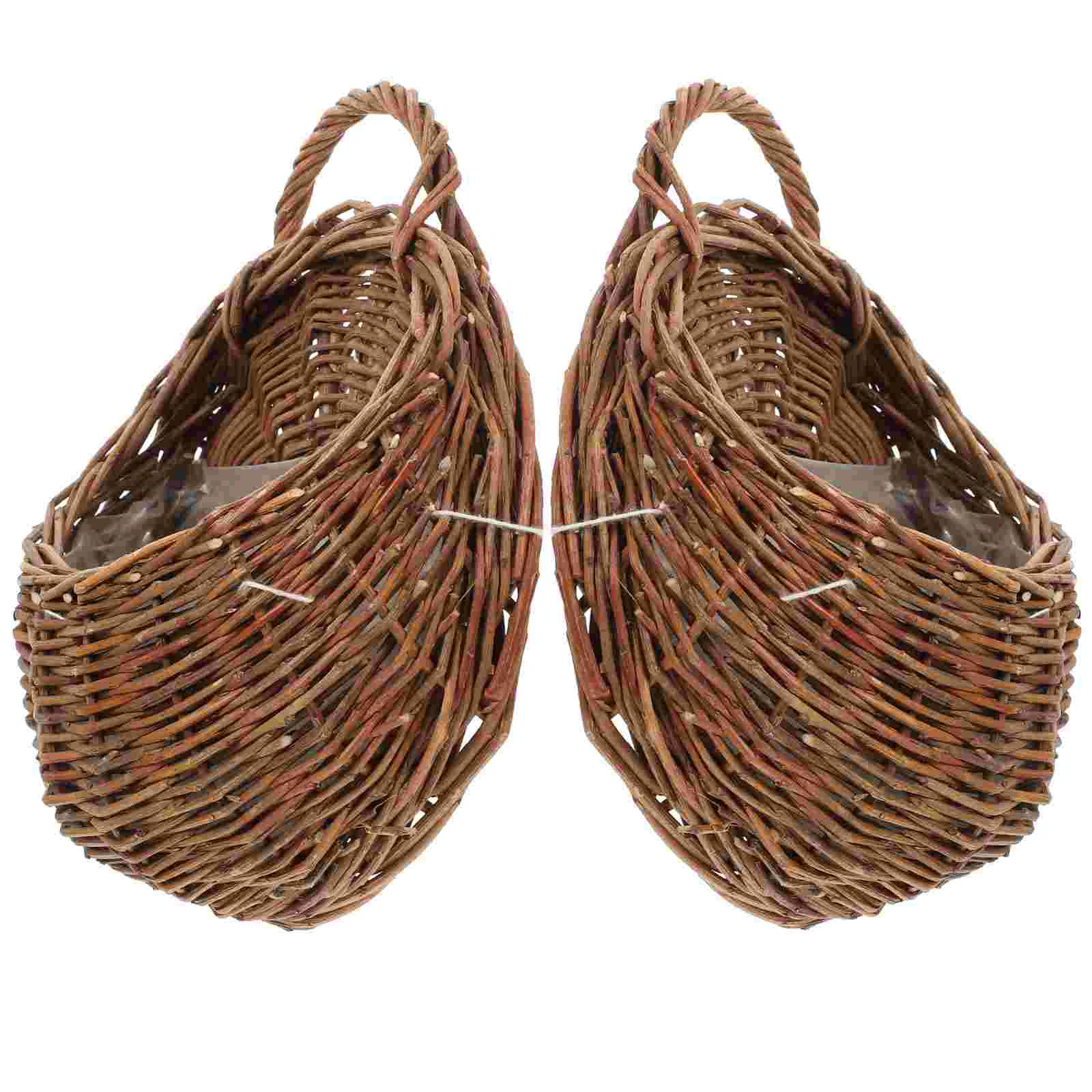 

Storage Box Kitchen Sundries Basket Flower Hanging Holder Flowers Wall Decoration