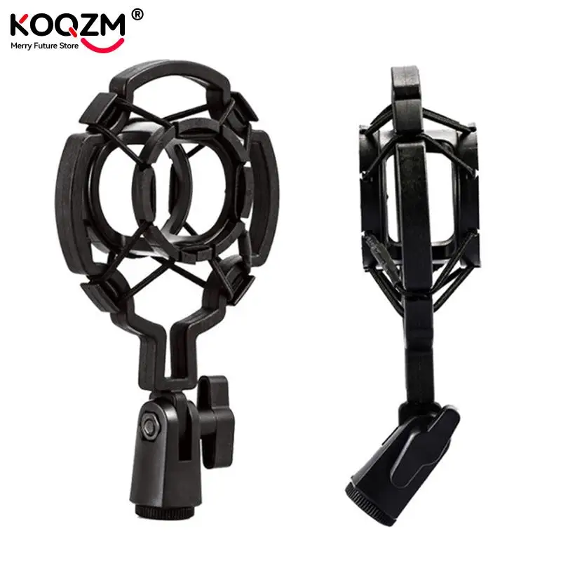 

Professional Condenser Microphone Mic Shock Mount Holder Universal Studio Recording Bracket for Large Diaphram Mic Clip Black