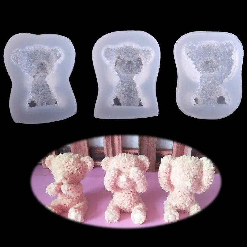 

Three Bear Scented Plaster Chocolate Mold Cake Mould Decorations