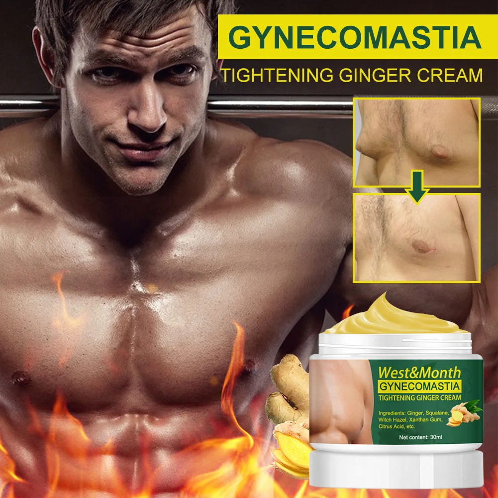 

30ML Ginger Breast Firming Massage Cream For Men Fat Burning Weight Loss Breast Tightening Cream Convert Fat Into Muscle