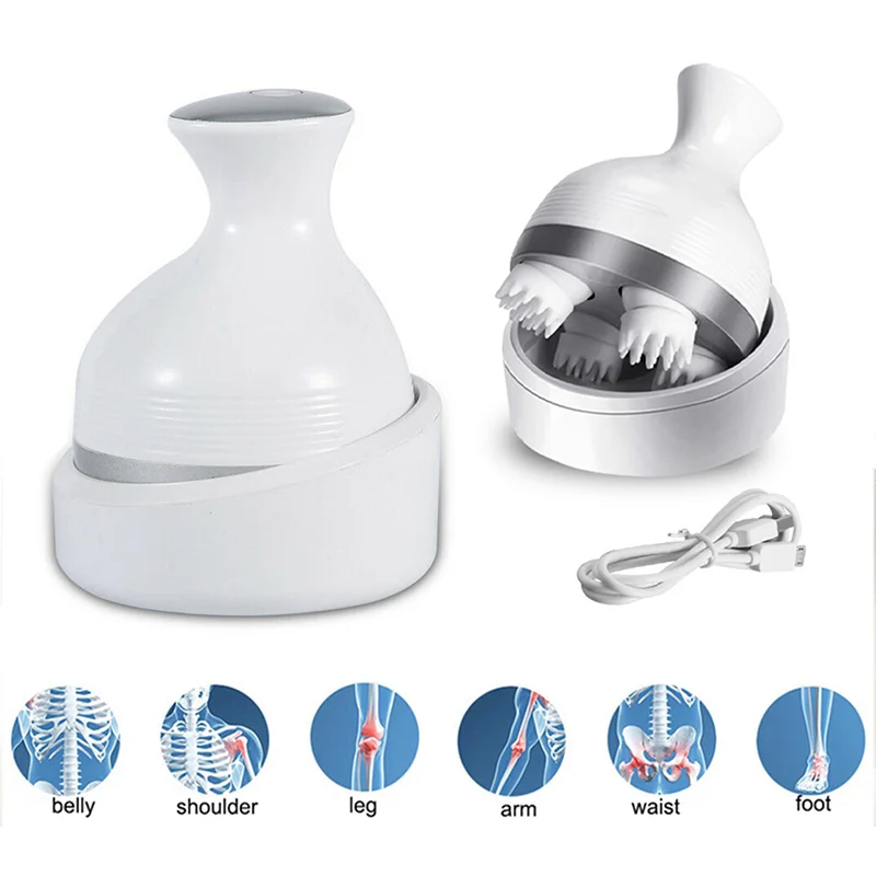

Electric Head Massager Wireless Scalp Massager Waterproof Body Massage Health Care Shoulder Neck Deep Tissue Kneading Massage