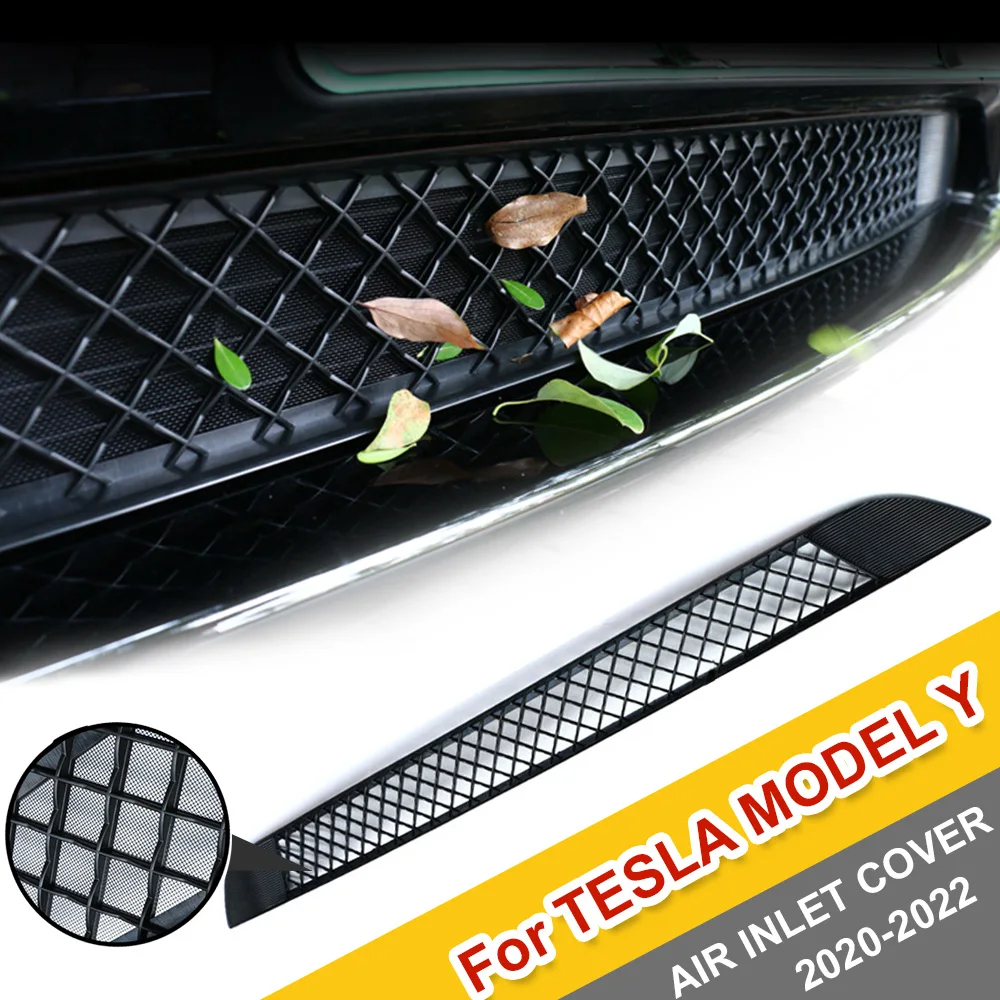 

Передний бампер для Tesla Model y 2021, вентиляционное отверстие, решетка для гонок, сетка для защиты от насекомых, автомобильные аксессуары 2022 2020