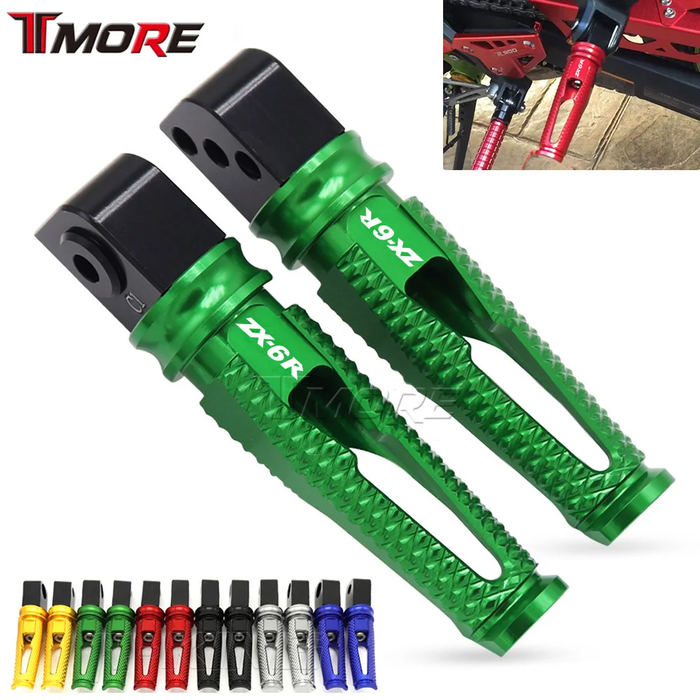 

For kawasaki ZX-6R ZX6R ZX 6R Motorcycle Accessories Rear Foot Pegs Footrest Adapter Rider/Passenger Footpegs