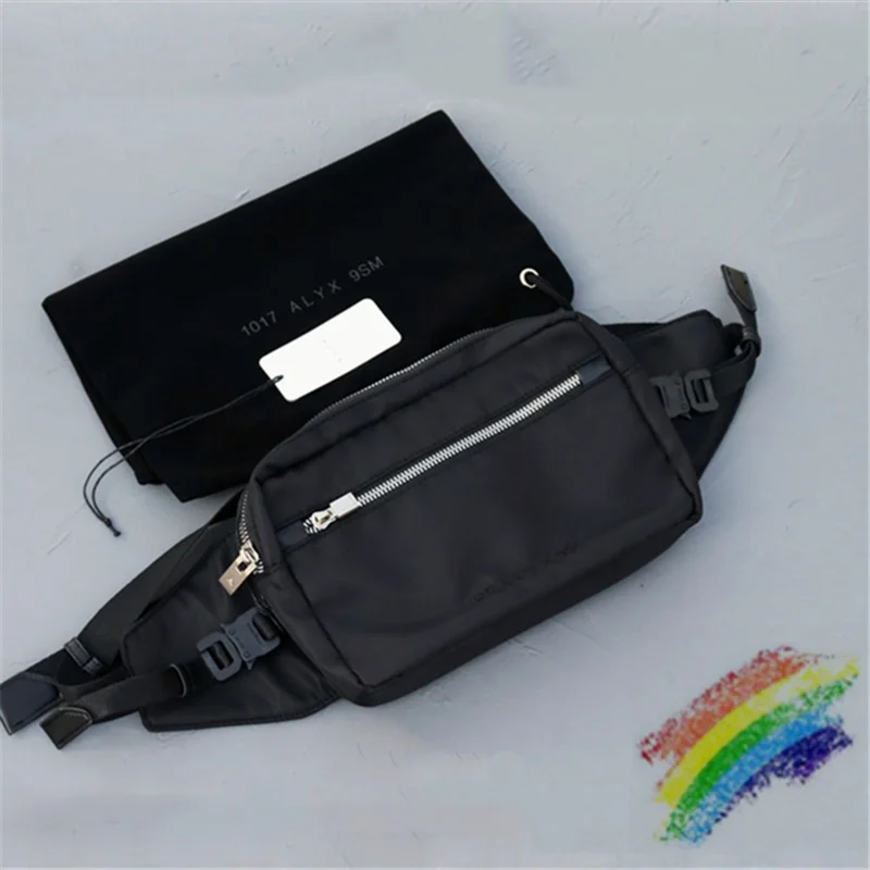 

Dust bags Labels ALYX Waist Packs Men Women High Quality Jacquard Logo 1017 ALYX 9SM Waist Bags Leatherwear Label Metal Zipper