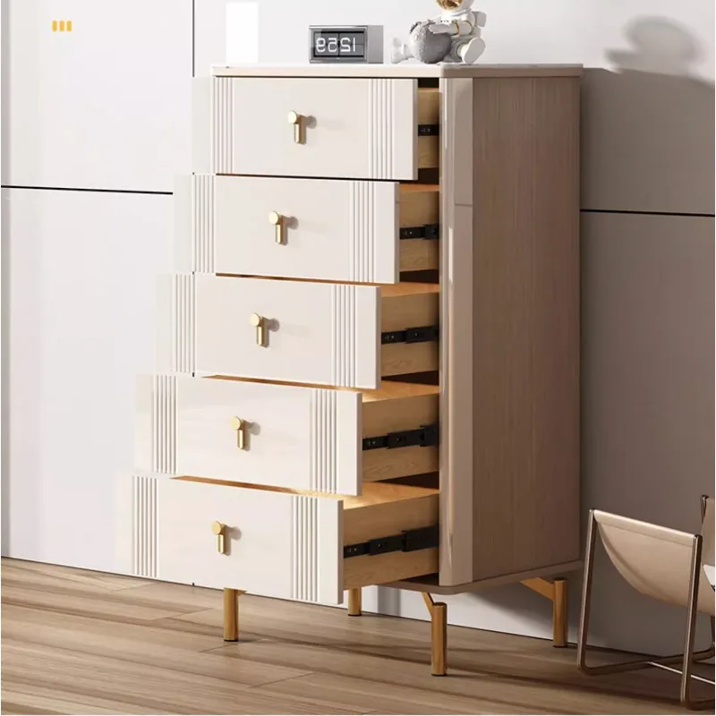 

Simple storage cabinet bedside locker living room chest of drawers small closet against the wall