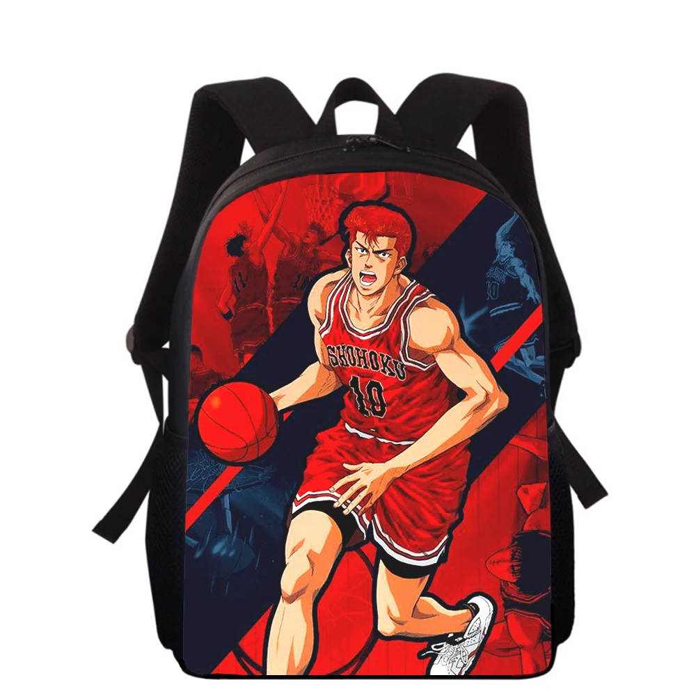 Slam Dunk Anime basketball 15” 3D Print Kids Backpack Primary School Bags for Boys Girls Back Pack Students School Book Bags