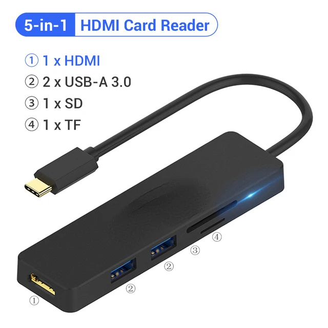 QGeeM USB C Hub for Macbook Pro Multi USB 3.1 Type C Hub 3.0 2.0 USB C HDMI Adapter PD Dock for huawei Mate 20 Pro OTG Splitter