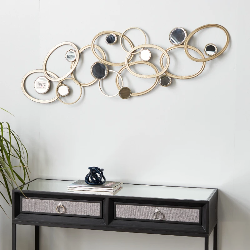 

Indoor Gold Metal Glam Abstract Wall Décor