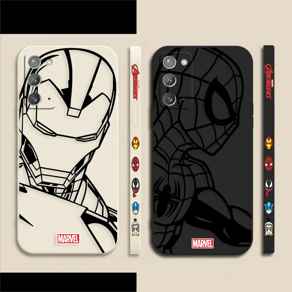 

Marvel Iron Man Spider-Man Case For Samsung A50 A30 A20S A10S A10 Note 20 10 9 M32 M22 M40S A20 Pro Plus Lite Ultra 4G 5G Case