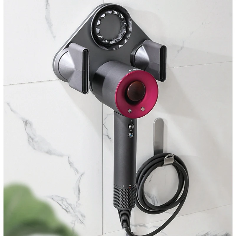 

Лидер продаж, суперзвуковой держатель для фена Dyson, органайзер для хранения в ванной комнате, полка для настенного крепления, аксессуары для...