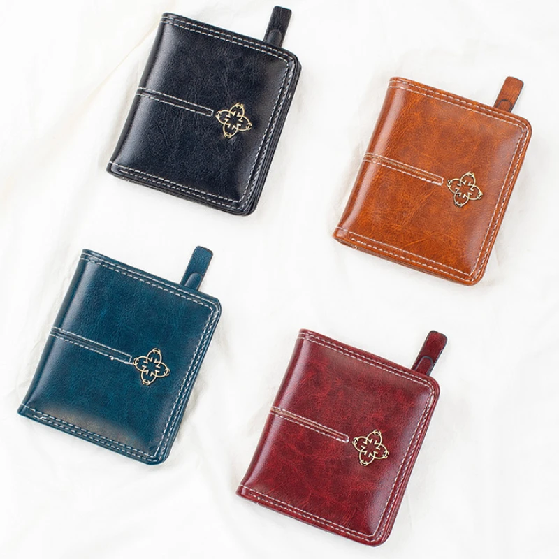 

Women's Leather Wallet Woman Luxury Short Wallet Fashion Women Purses Money Bags 2023 Handbags Womens Purse Cards Holder