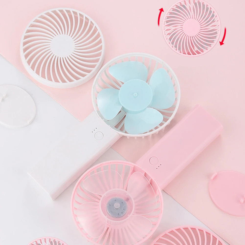 

Office Small Portable Mini Wind Power With Base Cooling Fans USB Handheld Fan Mobile Phone Cooler High Quality