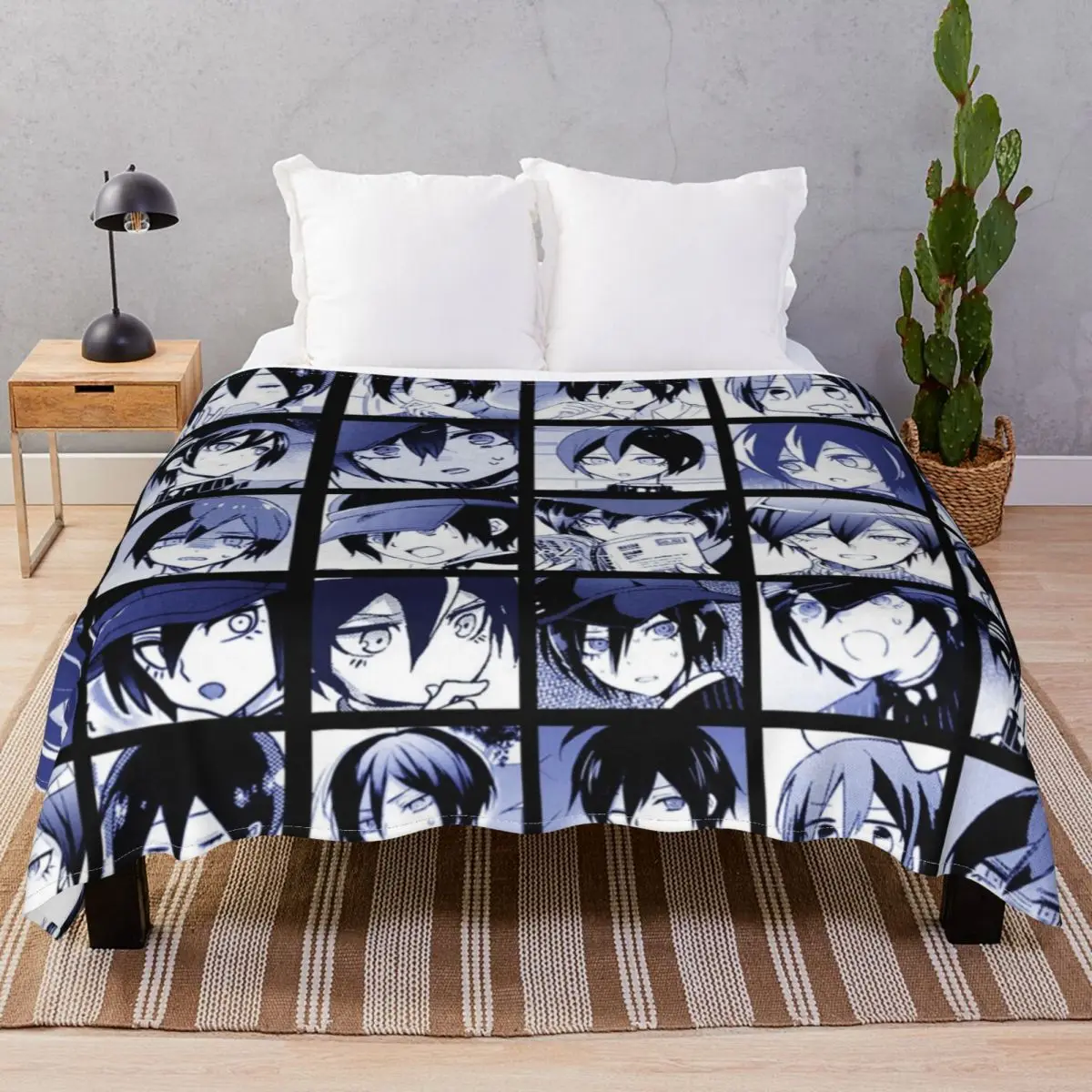 Shuichi Manga Collection Colored Blanket Fleece Plush Print Comfortable Throw Blankets for Bed Sofa Travel Cinema