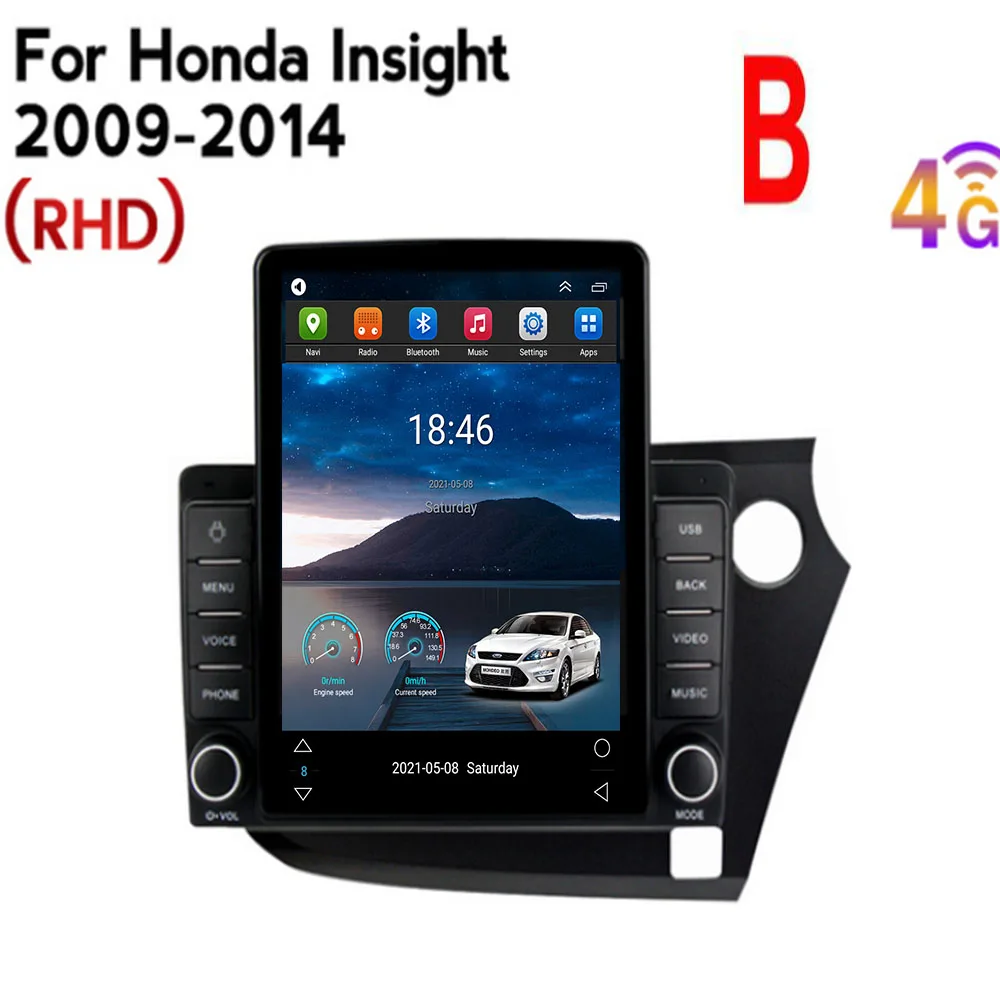 

9.7" Android 12 For Honda Insight RHD 2009-2014 -2035 Tesla Type Car Radio Multimedia Video Player Navigation GPS Camera