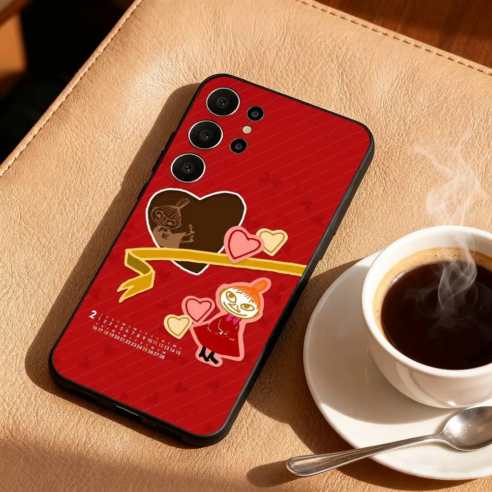 Фото M-MoominS-R-littleS-my Чехол для телефона Samsung S25,24,23,22,30,21,10,9,Ultra,Plus,Lite,FE Черный мягкий чехол №2