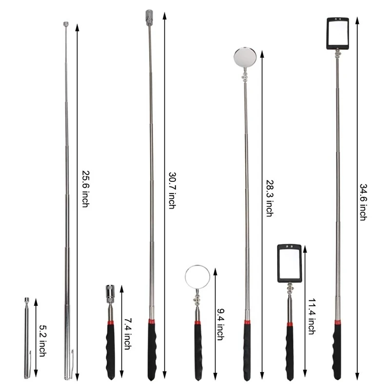 Портативное зеркало для осмотра автомобиля регулируемая телескопическая гибкая