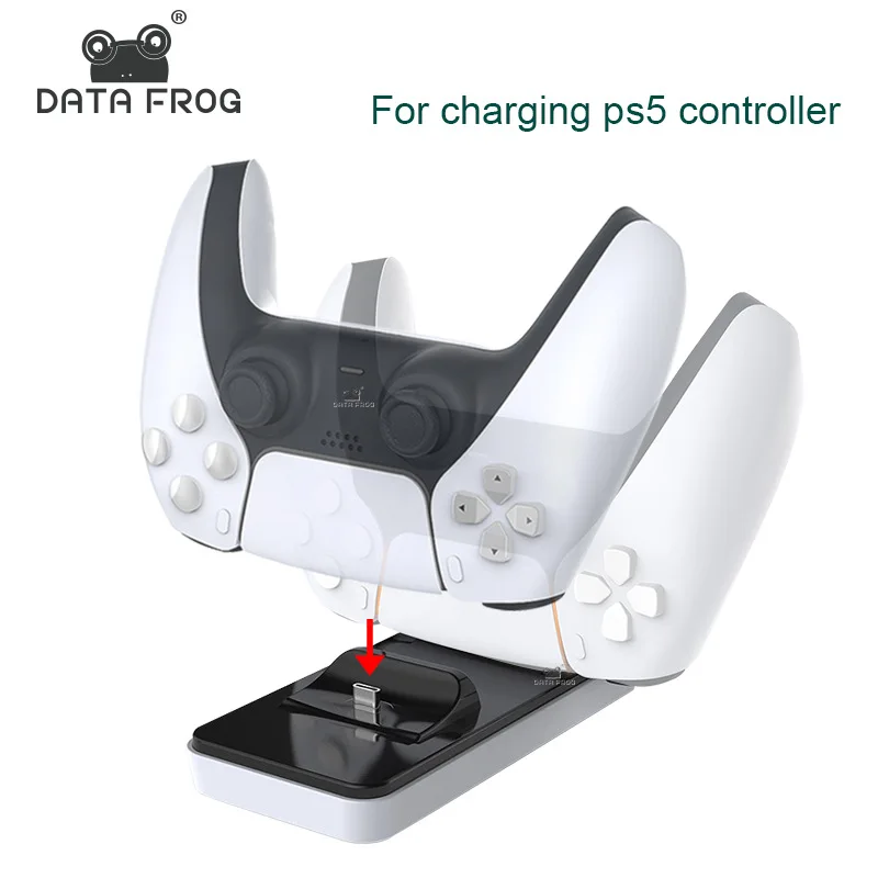 For PS5 Controller Charger Dual USB Charging Dock Station Detachable Charging Port Charger for Playstation 5 Wireless Gamepad