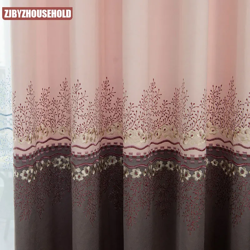 

Modern Minimalist Curtains for Living Room Bedroom Shading Thick Embroidered Curtain