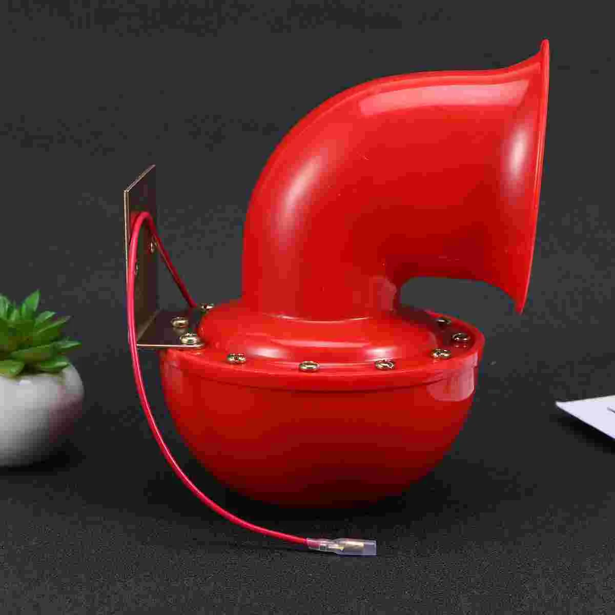 

1 Set of Electric Loud 200DB 12V Bull Horn Air Horn Raging Sound for Car Motorcycle Truck Boat Accessories Red