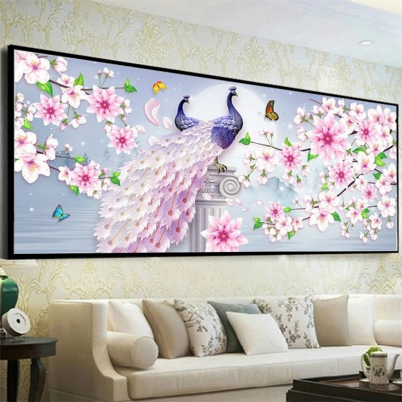 

5D Diamond Painting DIY Peacock Full Diamond Art Embroidery Office Living Room Bedroom Home Decore Diamond Cross Stitch Kits