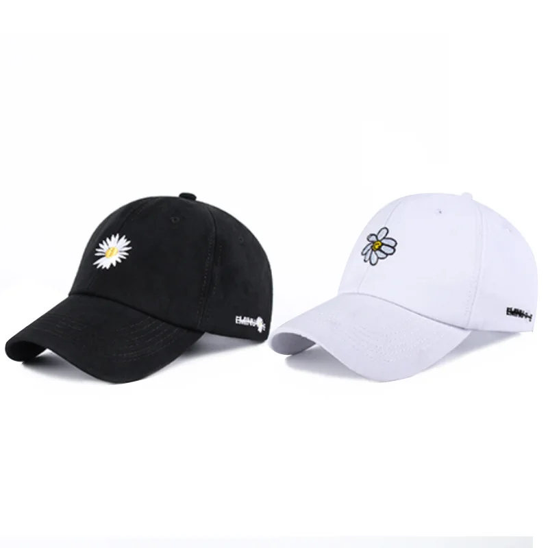 

Ins Fashion Small Daisy Embroidery Baseball Cap Tide Men and Women All-match Casual Cap Sun Hat