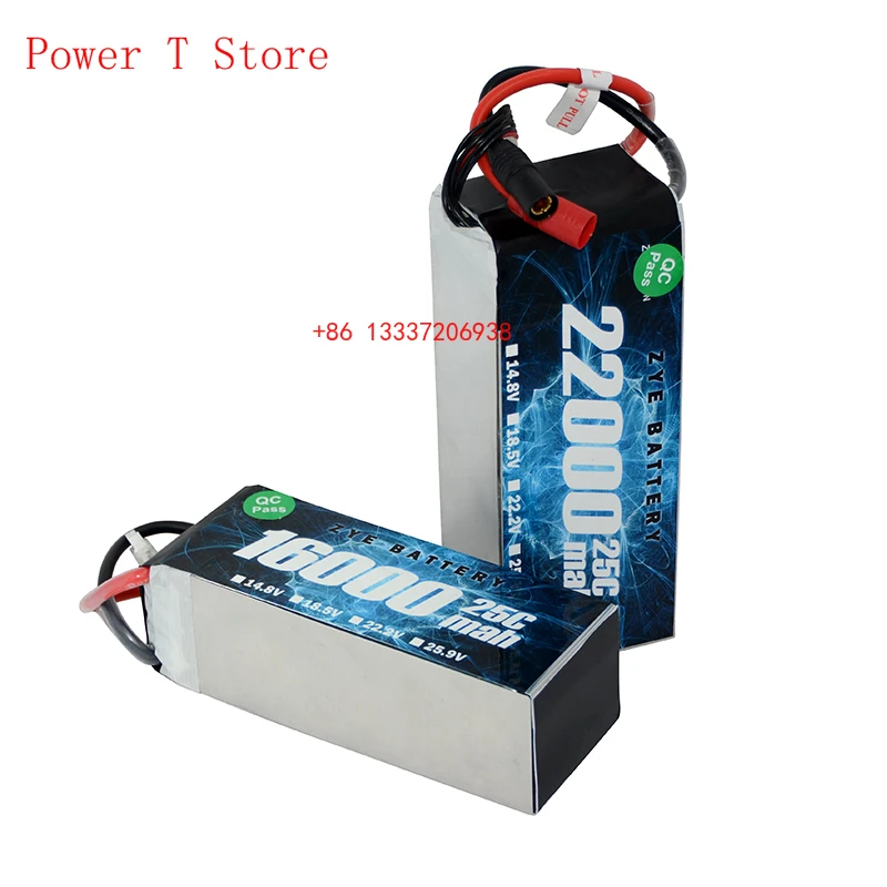 

Новый ZYE 16000mah 20000mah 22000mah литий-полимерный аккумулятор 6s22.2v 25C упаковка для дрона