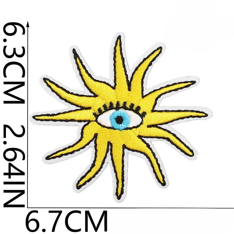 Утюг С Вышивкой Радужной Нитью Модная Нашивка Из Полиэфирной Ткани Для Одежды