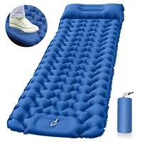 Portable Inflatable Camping Sleeping Mat With Pillow Built-in Pump , 3.9 Inches Thick.Ultralight Waterproof Air Pad for Tent