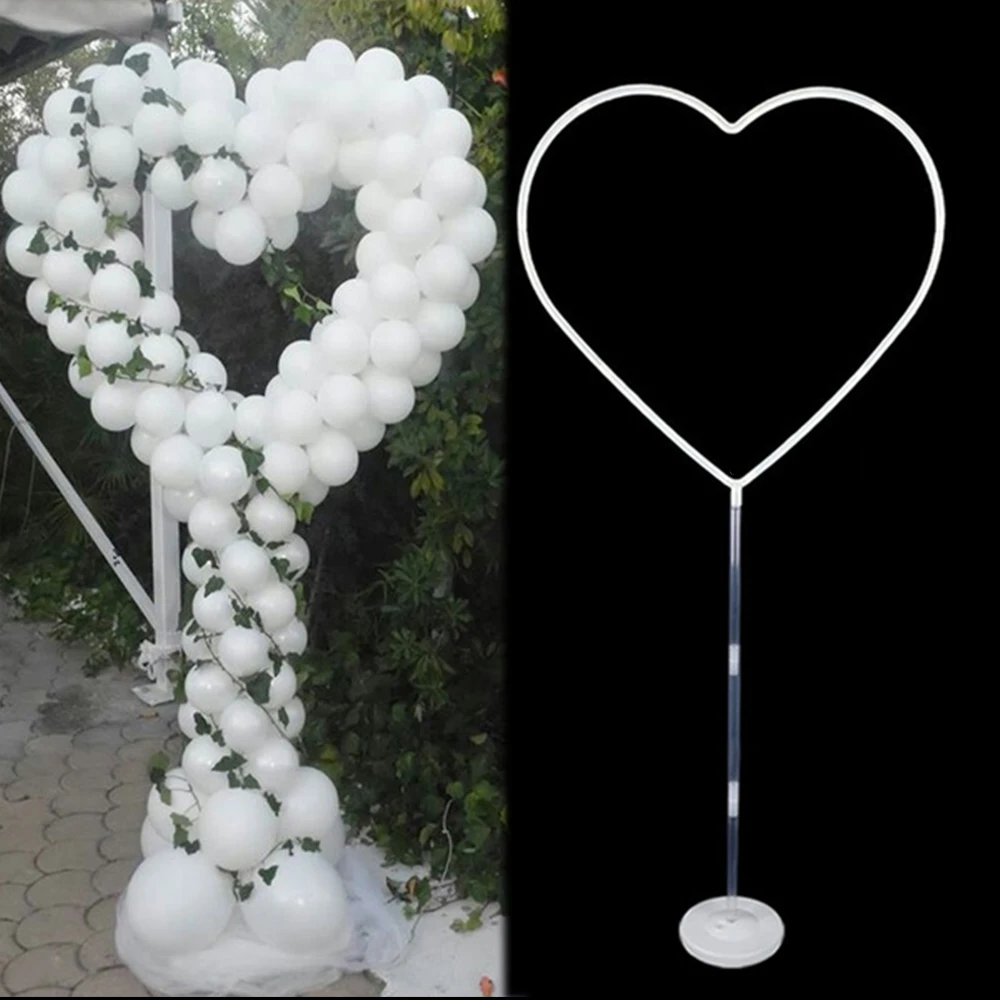 

1set Heart Shape Balloon Stand Circle Holder Column Balloons Arch Happy Birthday Ballon Kids Baby Shower Wedding Party Decor