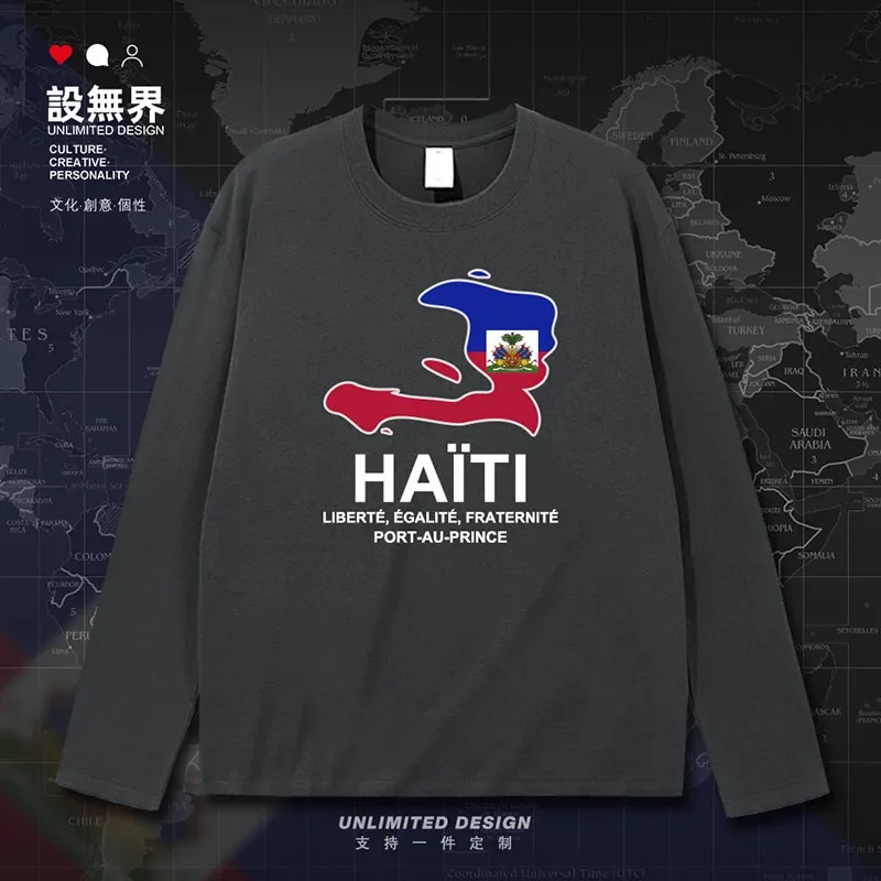 Мужская футболка Haiti Haitian Hayti Ayiti Map одежда для встреч трикотажные изделия новая