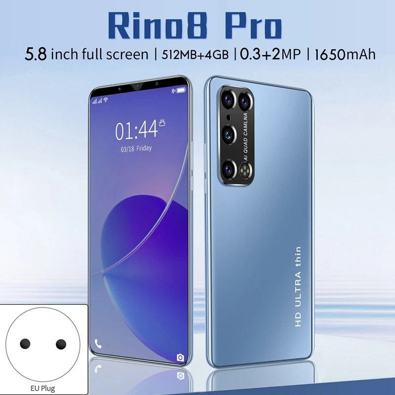 Quality Rino8 Pro Smartphone 5.8 Inch MTK6572 Dual Core 512MB+4G RAM Card Standby Android 4.4 EU Plug | Электроника