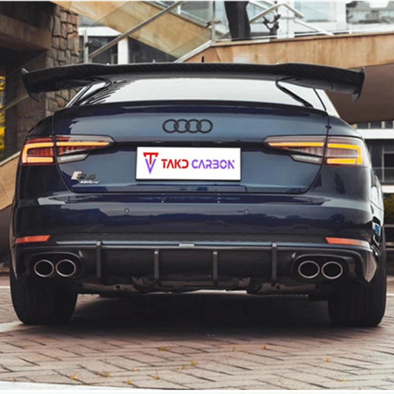 

For Audi S3 A4 S4 A5 S5 A6 TTRS high quality Carbon Fiber rear boot Wing Spoiler Rear Roof Spoiler Wing Trunk Lip Boot Cover