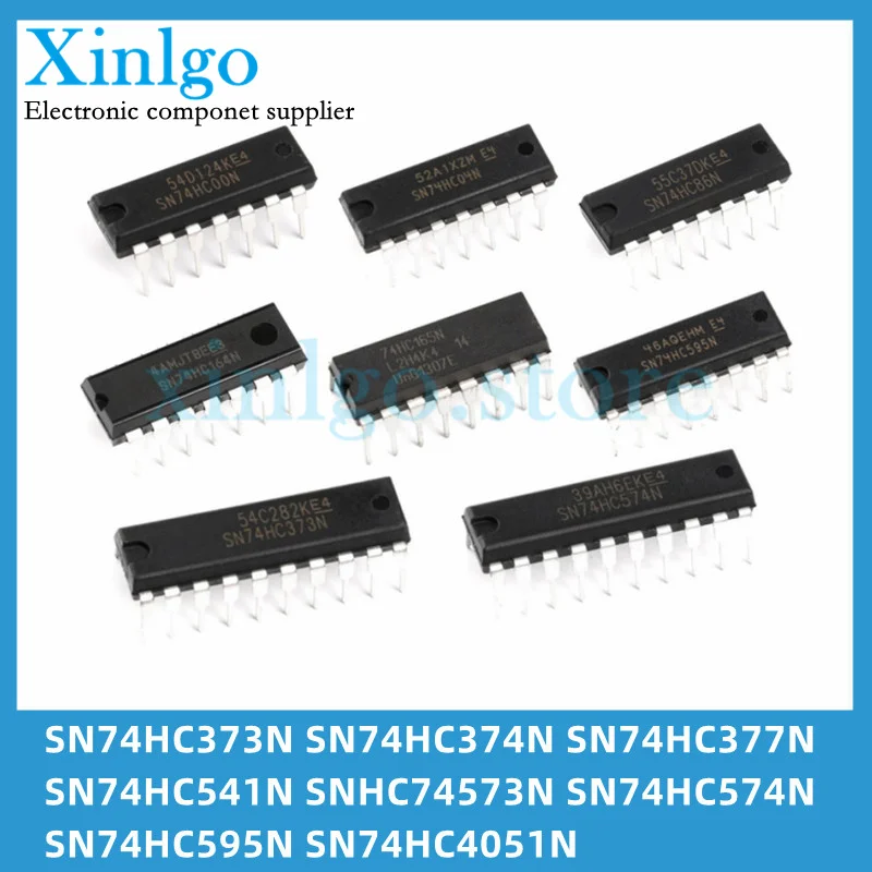 

10PCS SN74HC373N SN74HC374N SN74HC377N SN74HC541N SN74HC573N SN74HC574N SN74HC595N SN74HC4051N DIP Logic IC Chip